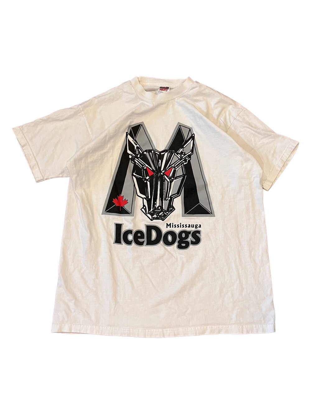 Vintage Mississauga Ice Dogs Shirt Mens XL White 1990s